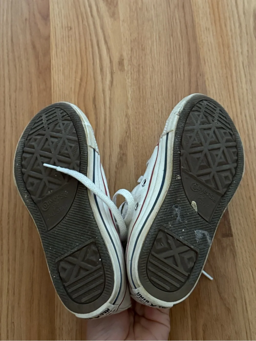 White Hi-Top Converse Chuck Taylor Sneakers Little Kid Size 1